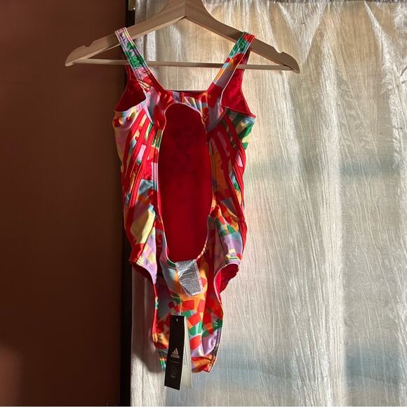 Adidas x Farm Rio Pearl Citrine One Piece Swimsuit Bathing Suit NWT Size 2 - Picture 5 of 7
